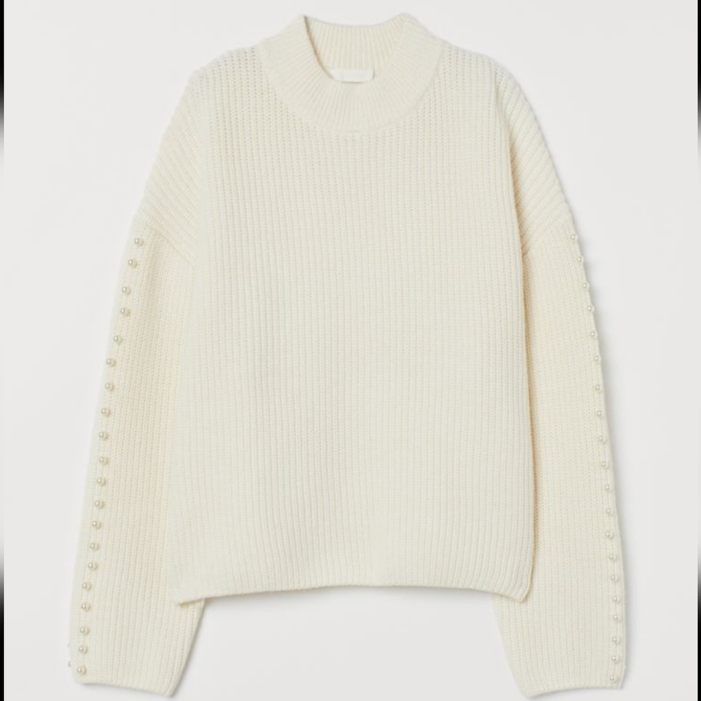 H&M sweater with Pearlscent beads